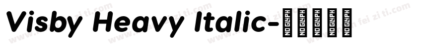 Visby Heavy Italic字体转换